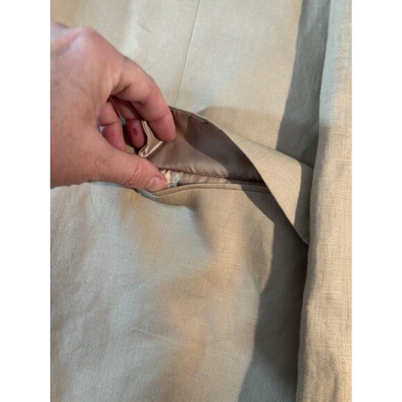 Andrew Fezza Men’s Classic Fit Blazer Jacket 50 L Beige Linen Sport Coat - Picture 4 of 16
